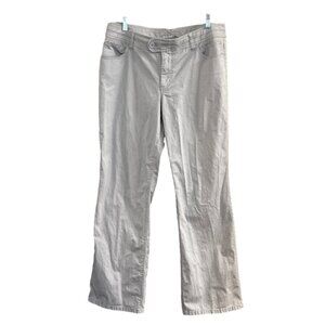 Women's Chico's Light Gray Platinum Val MR Jeans Bootcut Size 2 Reg (12)